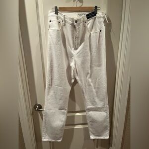 Abercrombie & Fitch White Slim Straight Jeans